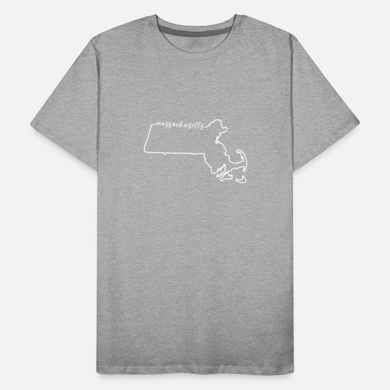 Massachusetts Cursive Silhouette Home State Pride