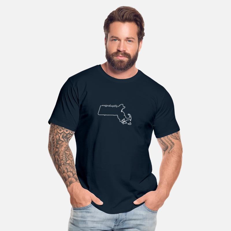 Massachusetts Cursive Silhouette Home State Pride