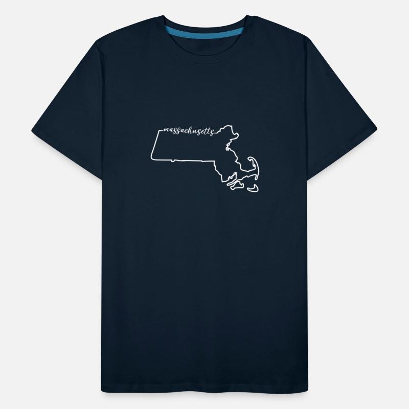 Massachusetts Cursive Silhouette Home State Pride