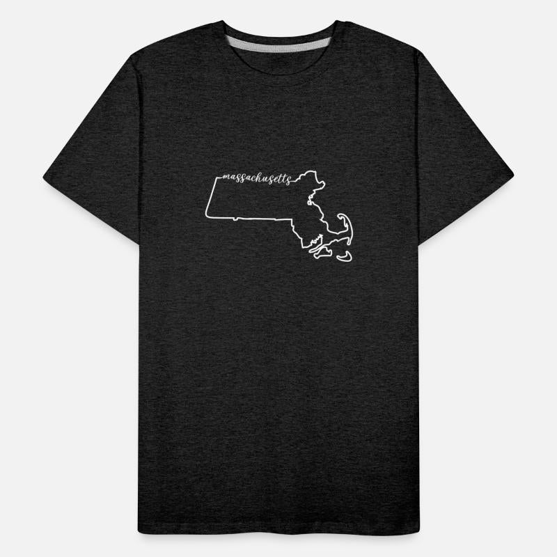 Massachusetts Cursive Silhouette Home State Pride