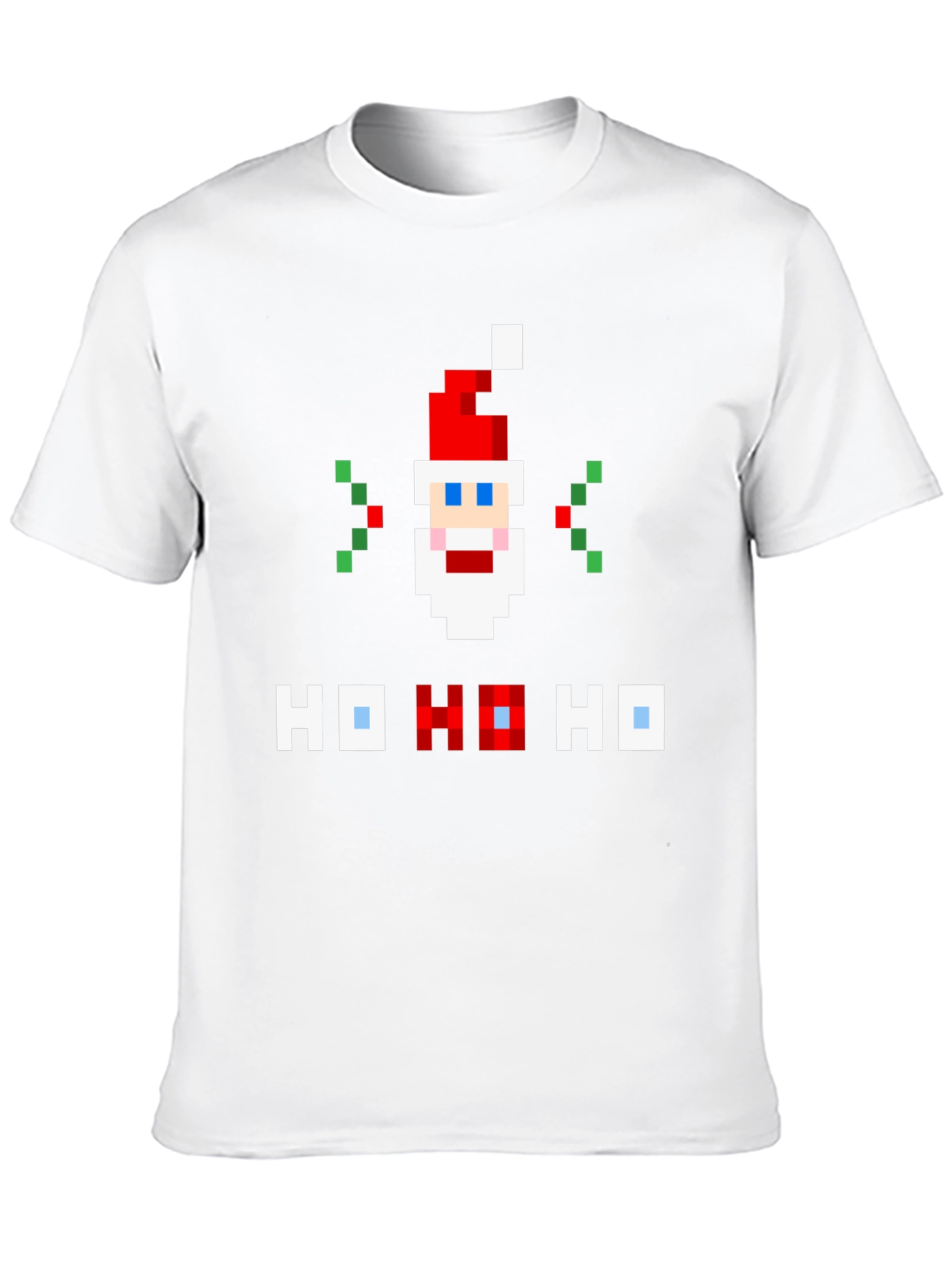 Pixel Santa Ho Ho Ho Graphic Tee