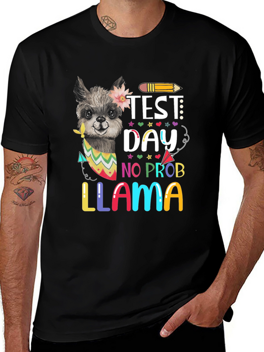 Test Day No Prob Llama Graphic T-Shirt