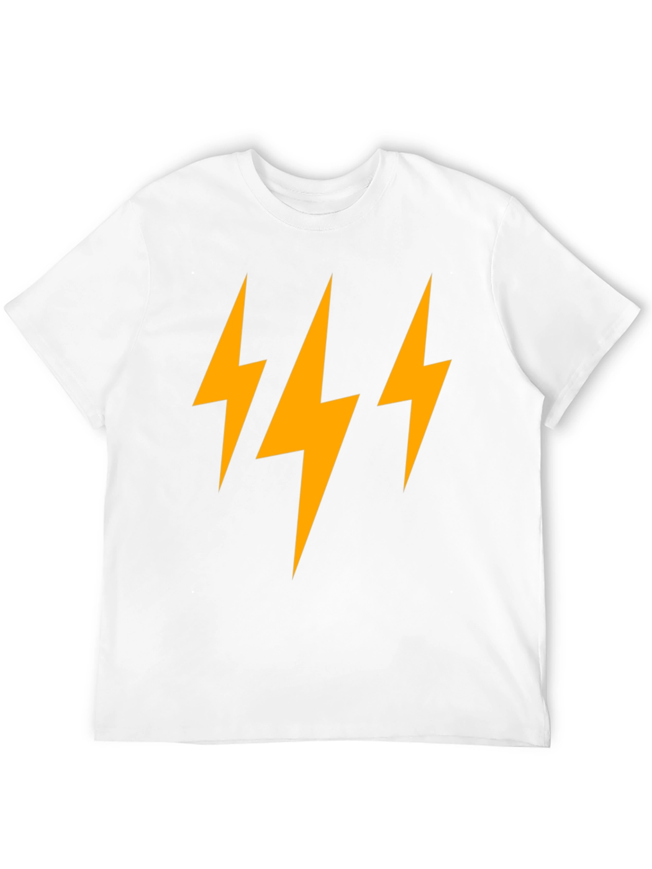 Triple Lightning Bolt Graphic Tee - Black