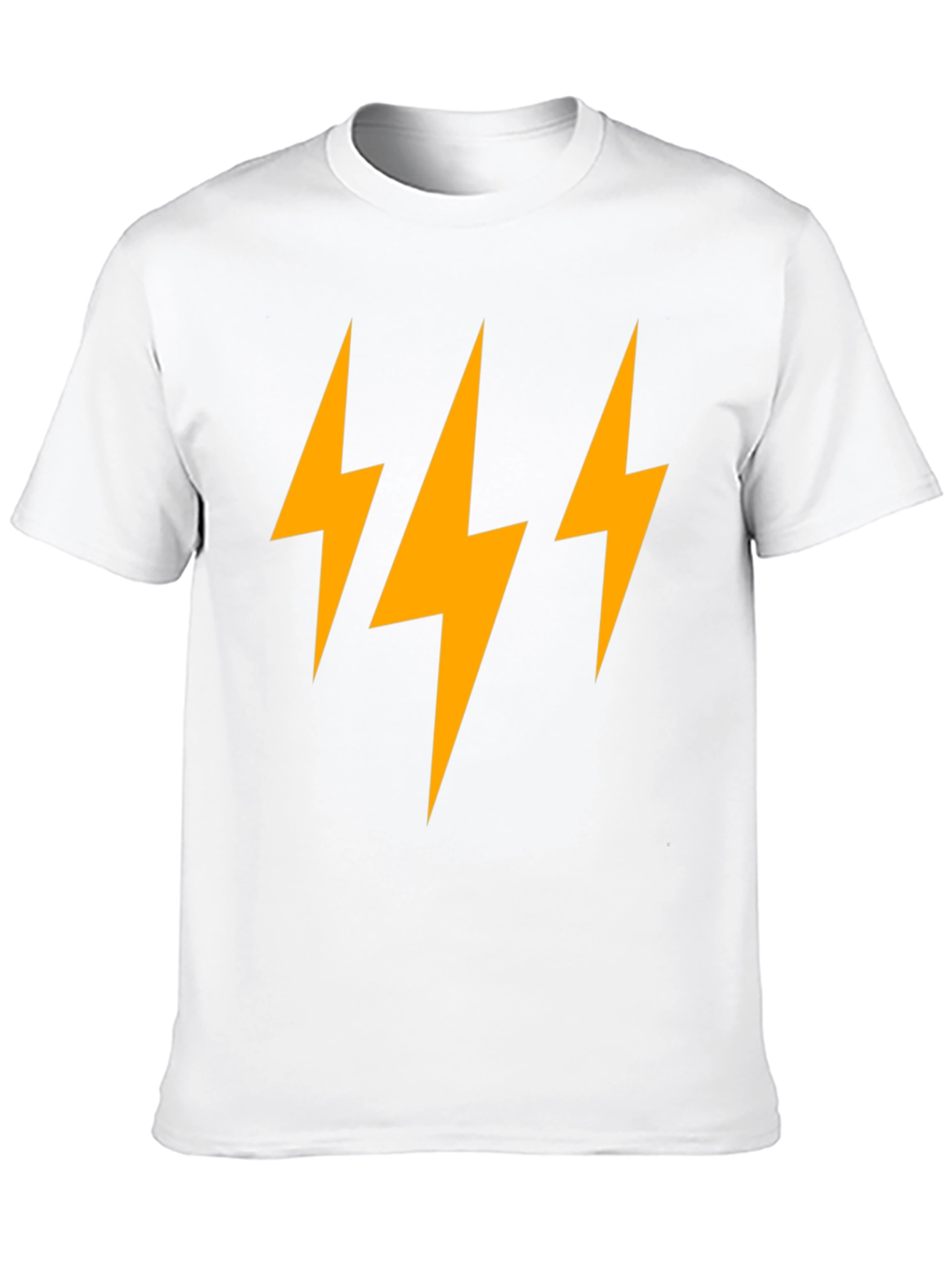 Triple Lightning Bolt Graphic Tee - Black