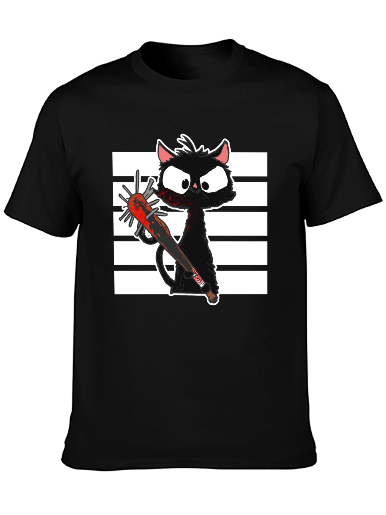 Spooky Cat T-Shirt - Graphic Print Tee