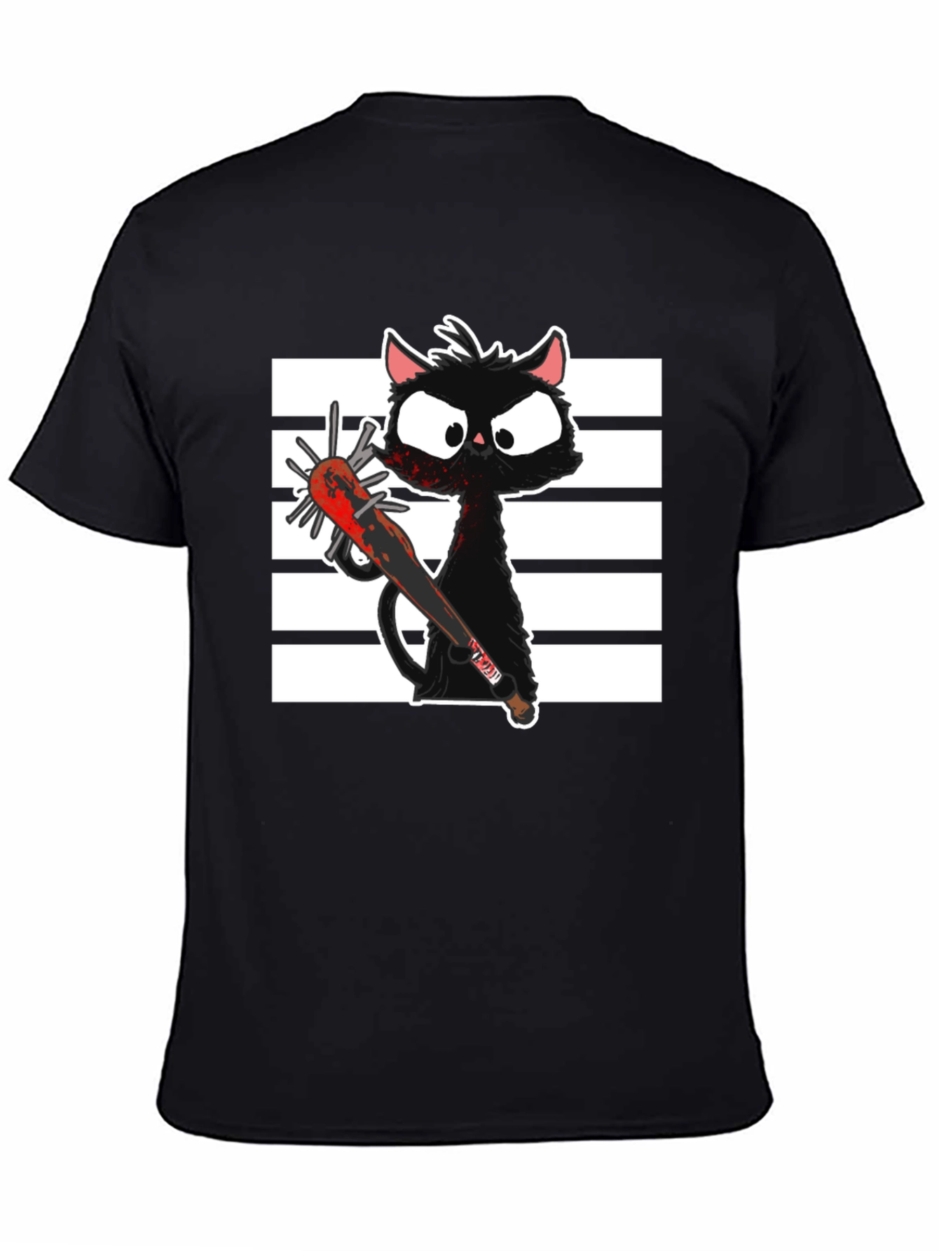 Spooky Cat T-Shirt - Graphic Print Tee