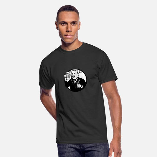Mr Pig With Beer Mug and Cash Retro