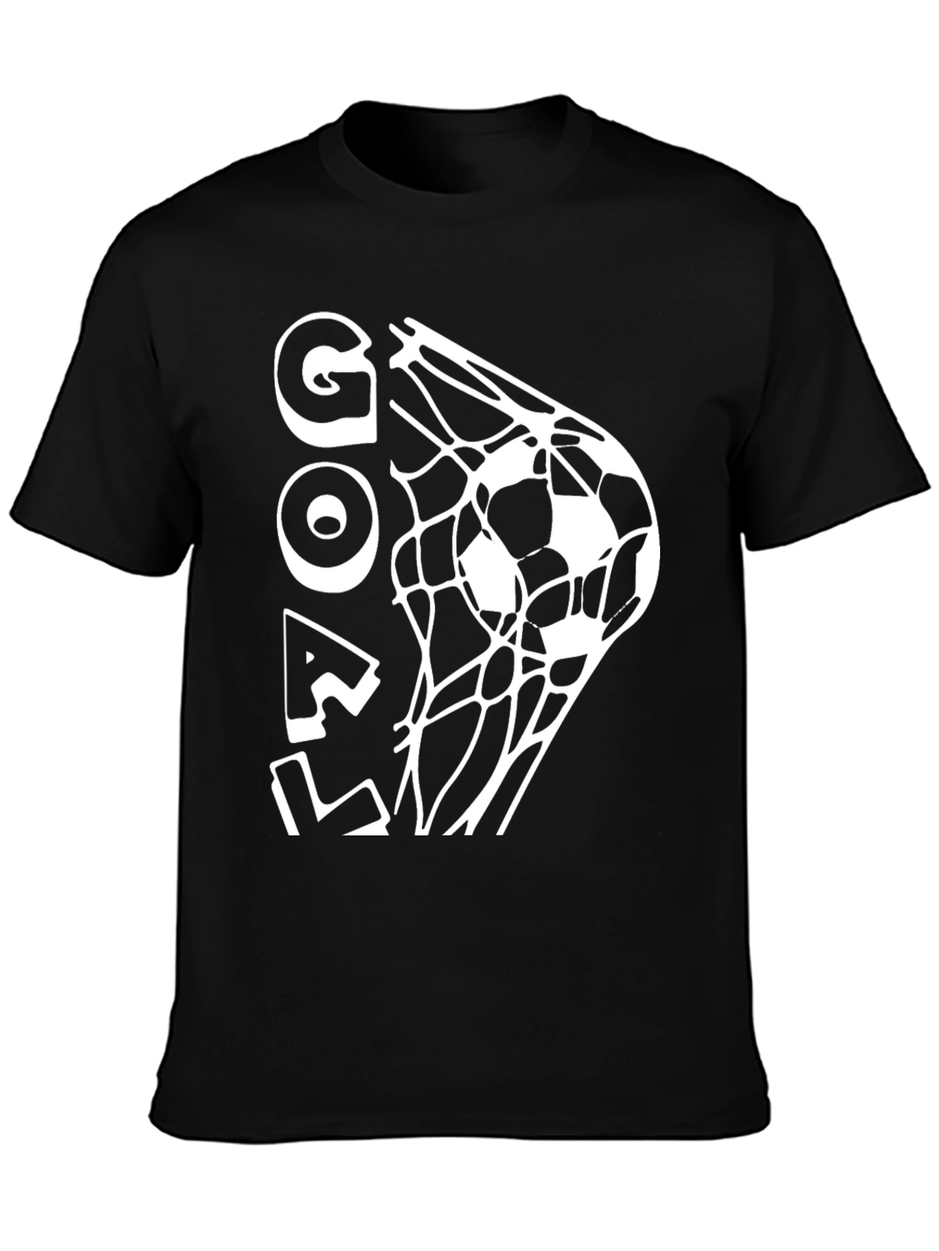 Goal Soccer T-Shirt - Black Graphic Tee