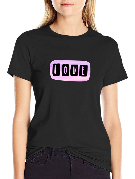Love T-Shirt - Black Casual Tee