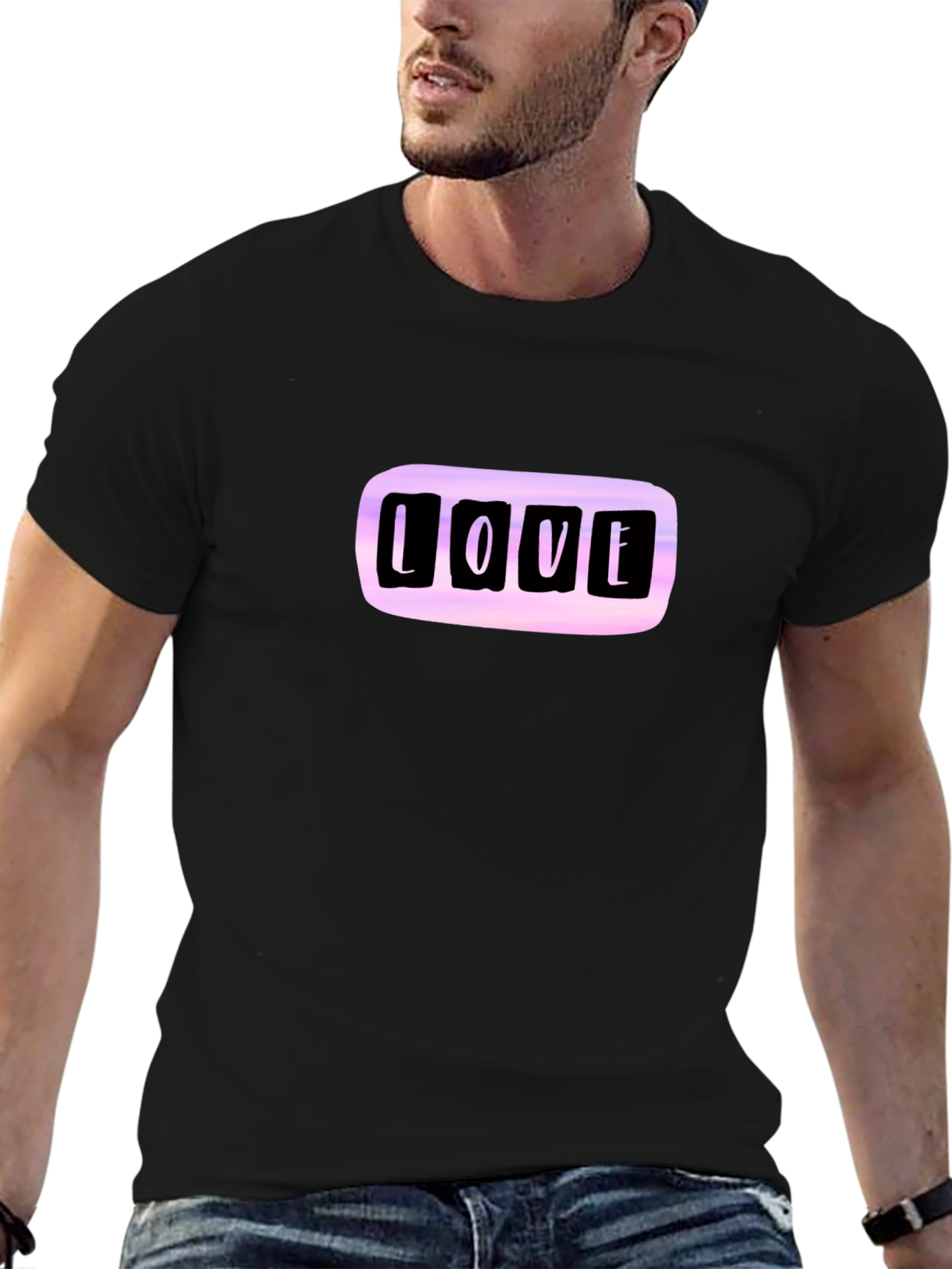 Love T-Shirt - Black Casual Tee