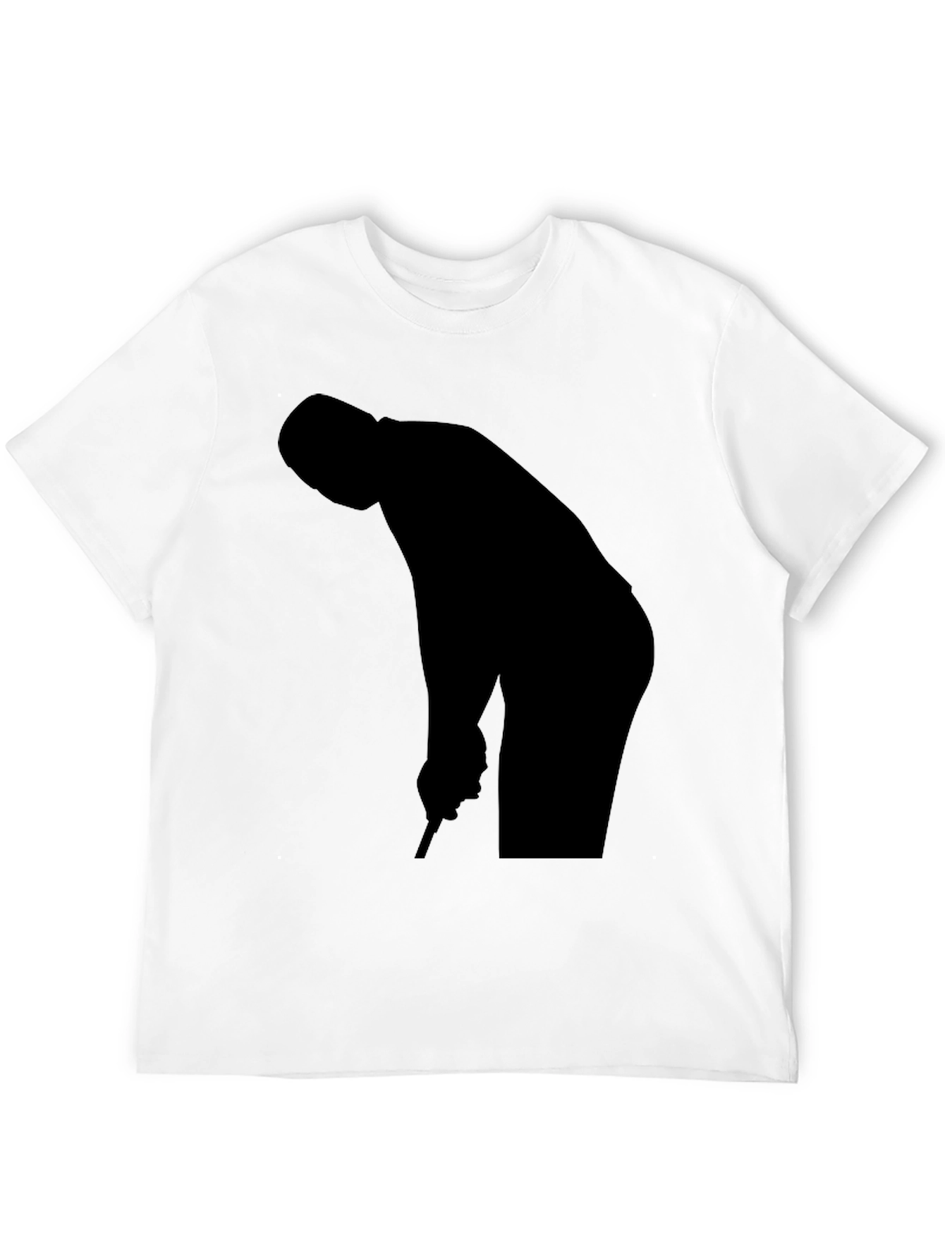 Golf Player Silhouette Black T-Shirt