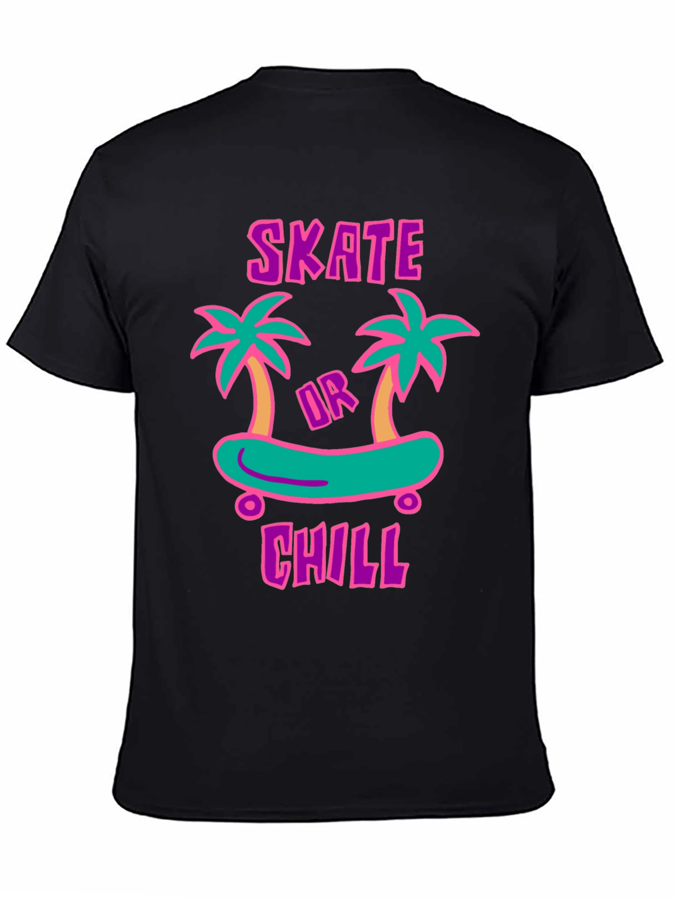 Skate or Chill Graphic T-Shirt - Casual Style