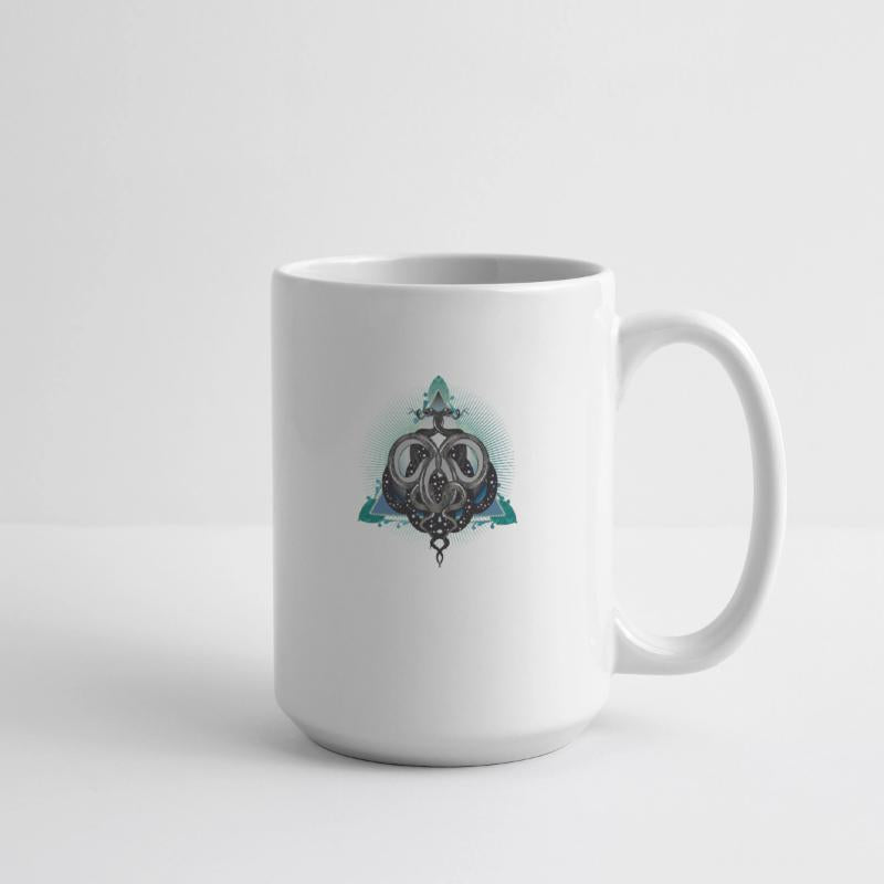 Mystical Snake Symbol with Stars in a Triangle
