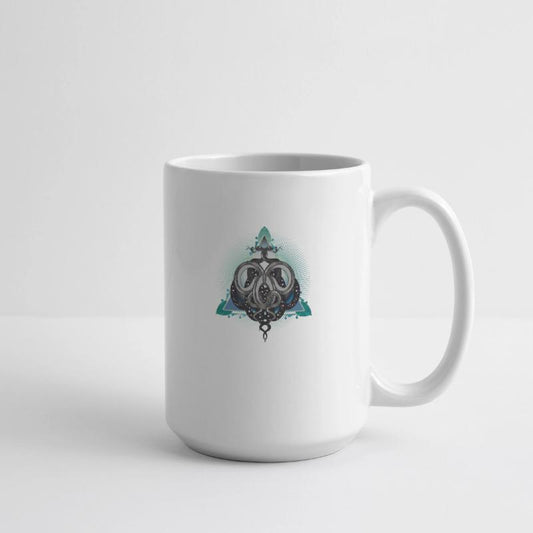 Mystical Snake Symbol with Stars in a Triangle