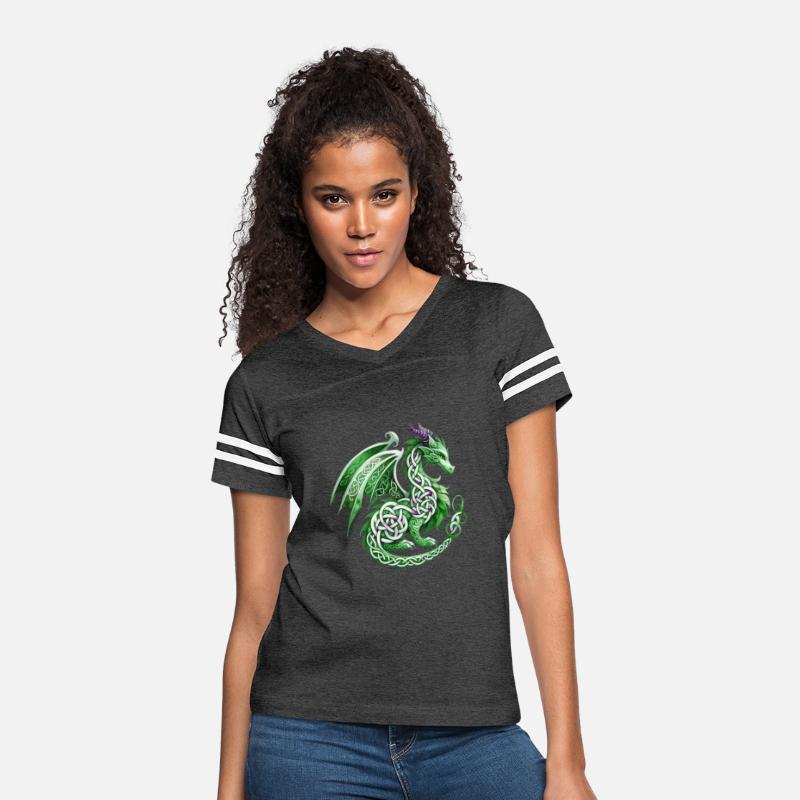 Mythical Green Celtic Dragon Fantasy Art