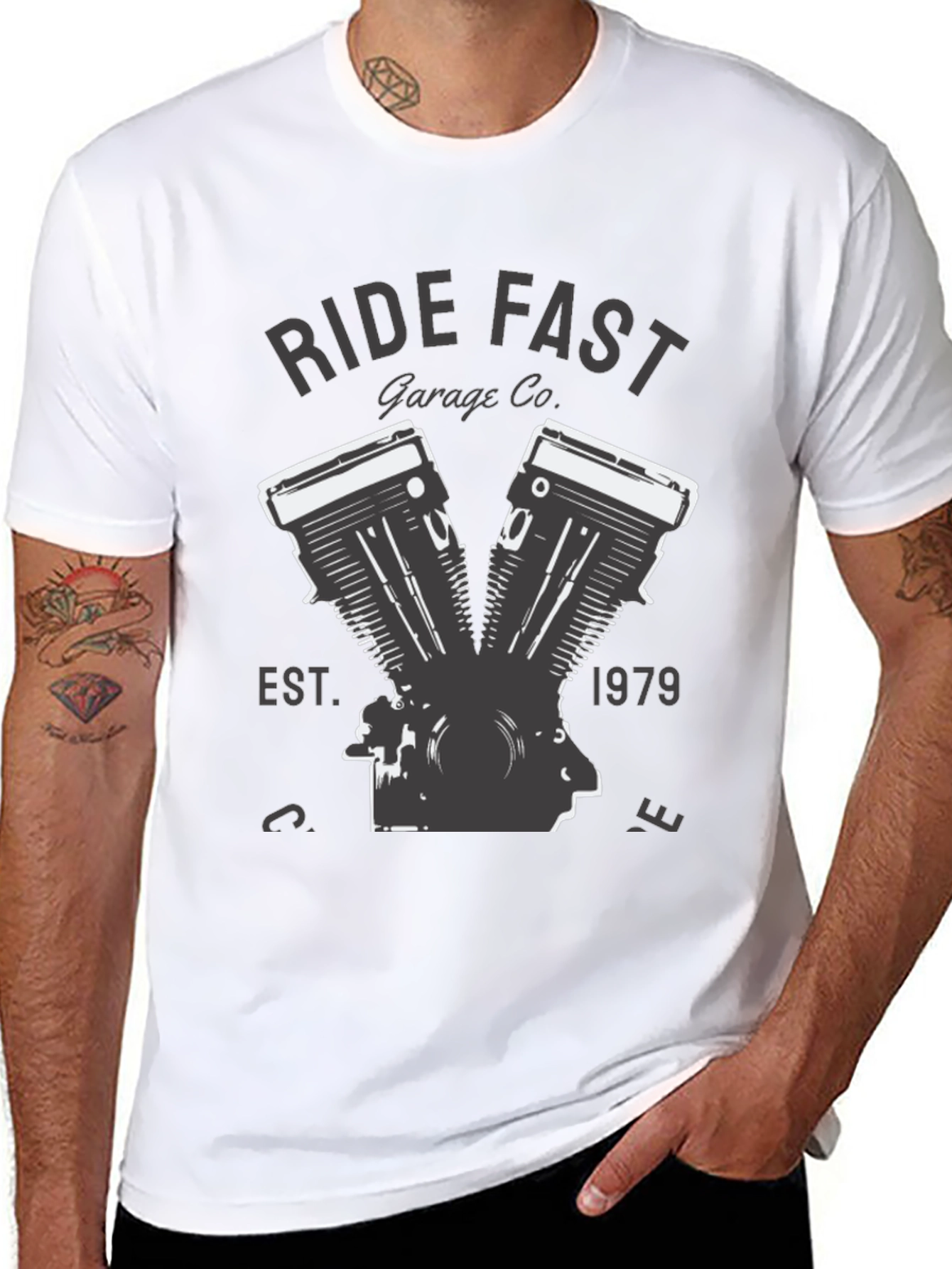 Ride Fast Garage Co. Black T-Shirt