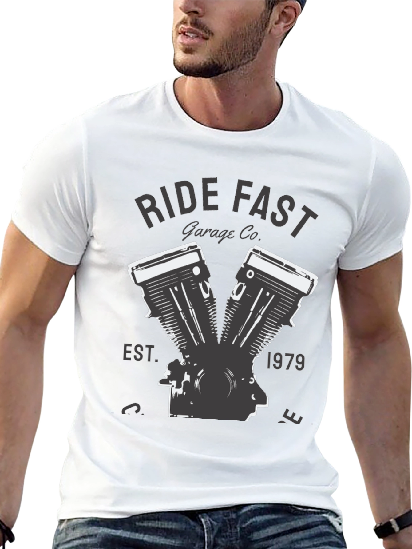 Ride Fast Garage Co. Black T-Shirt