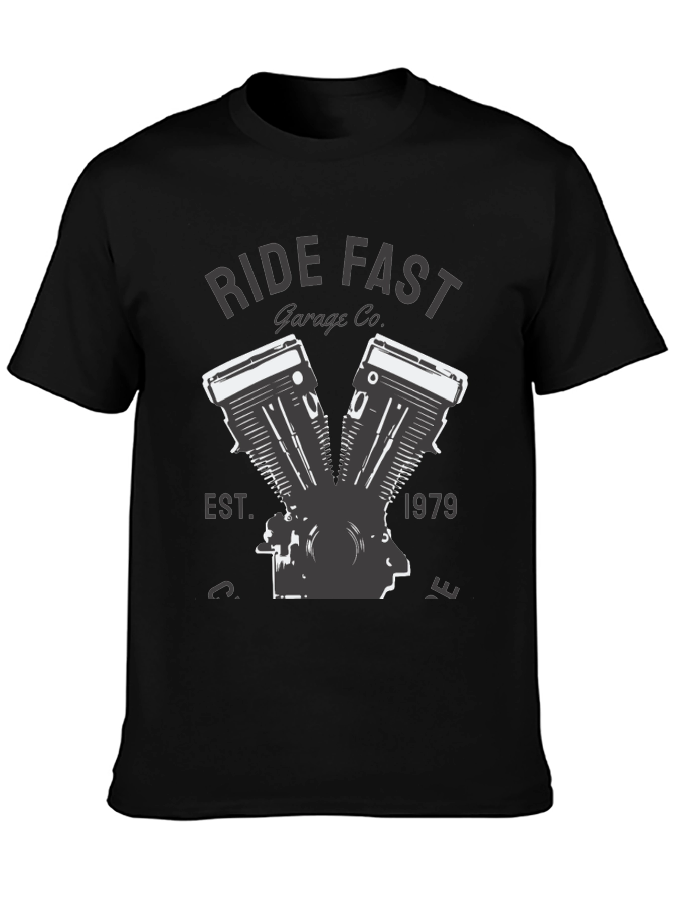 Ride Fast Garage Co. Black T-Shirt
