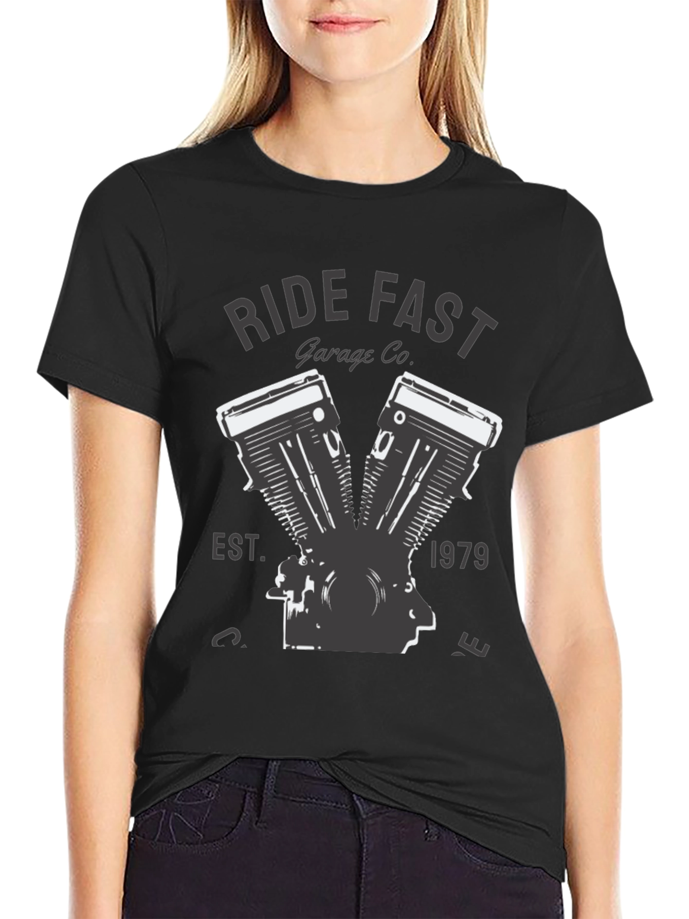 Ride Fast Garage Co. Black T-Shirt