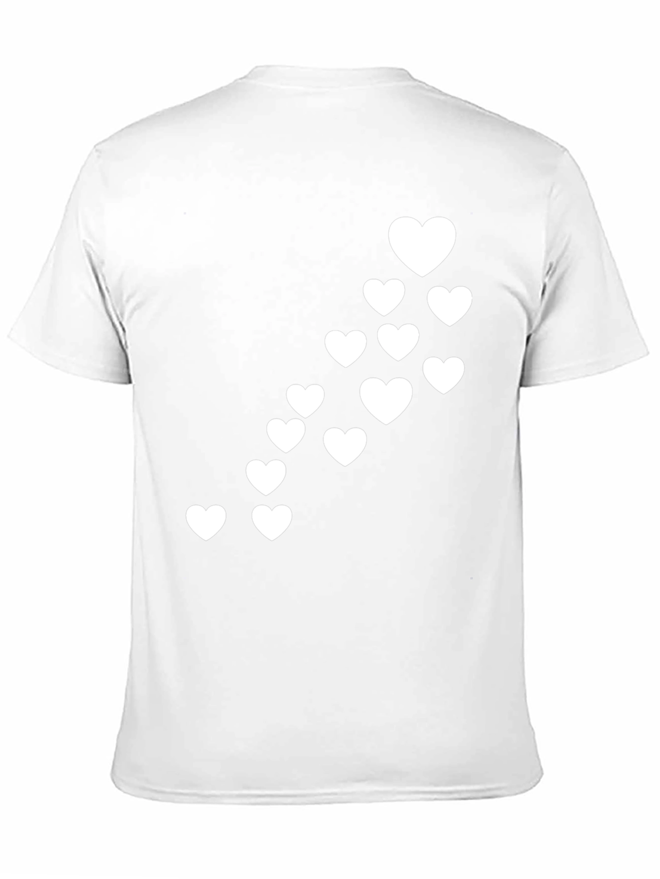 Heart Cascade Graphic Black T-Shirt