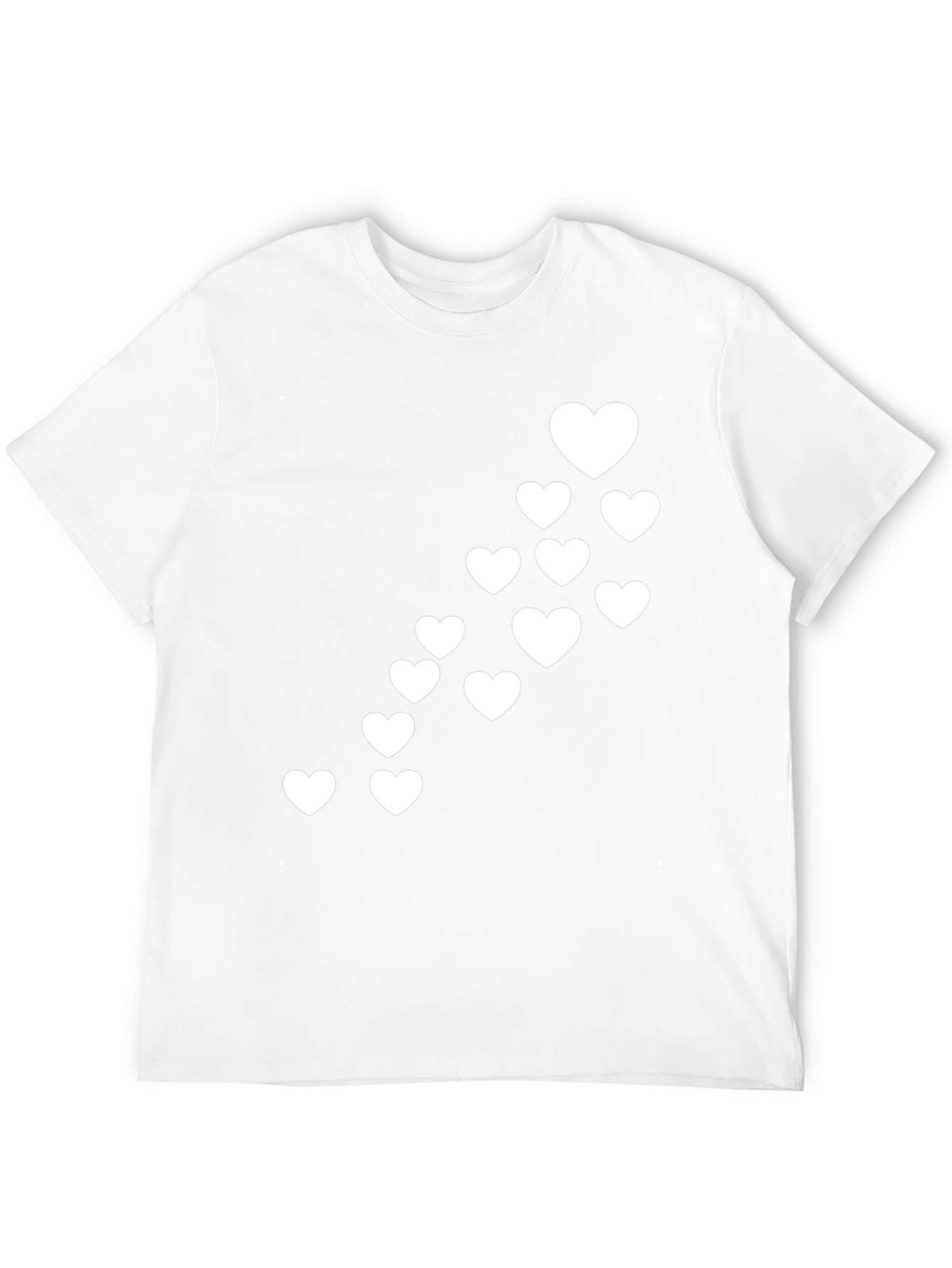 Heart Cascade Graphic Black T-Shirt
