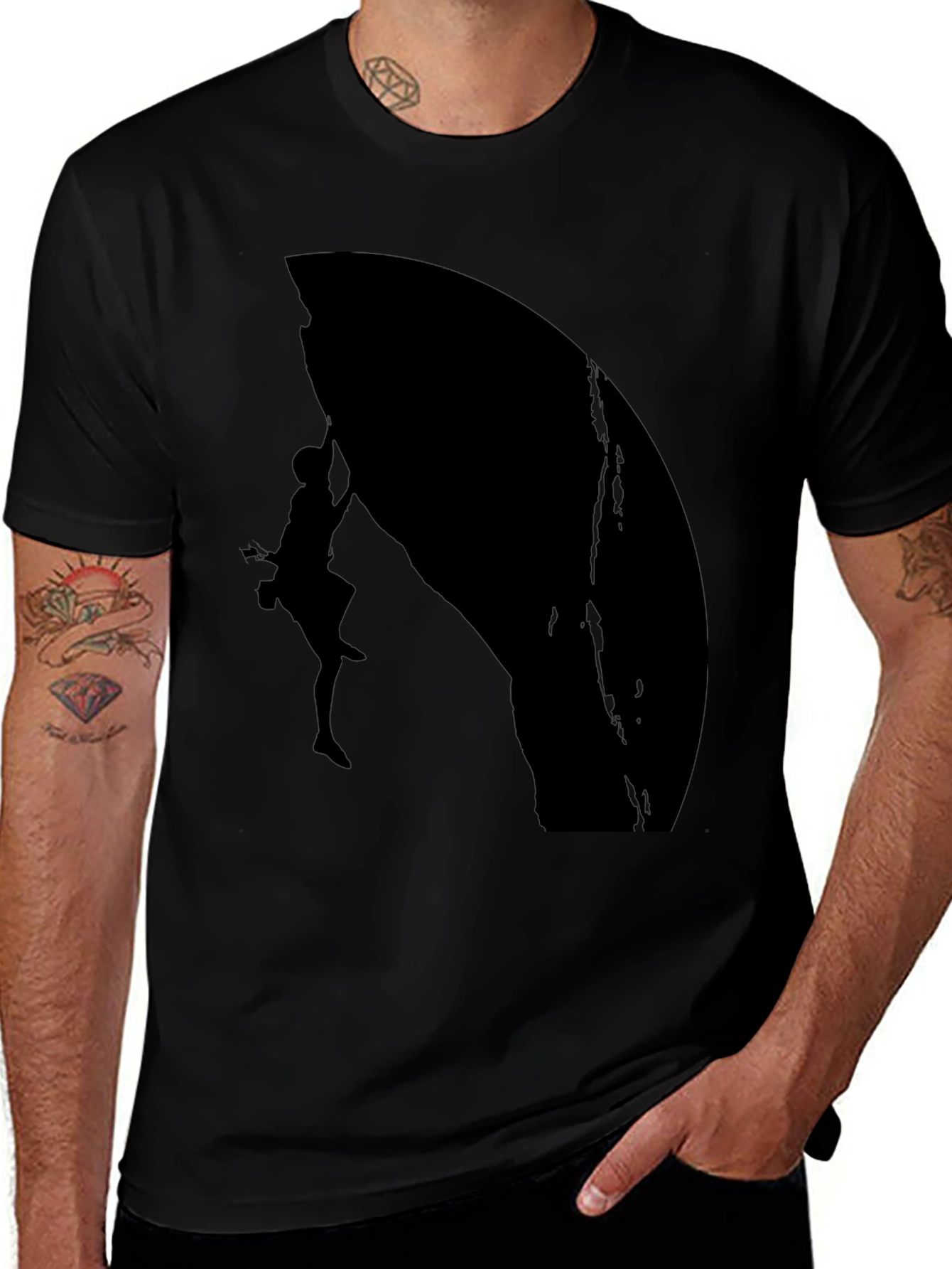 Rock Climbing Silhouette Graphic Tee