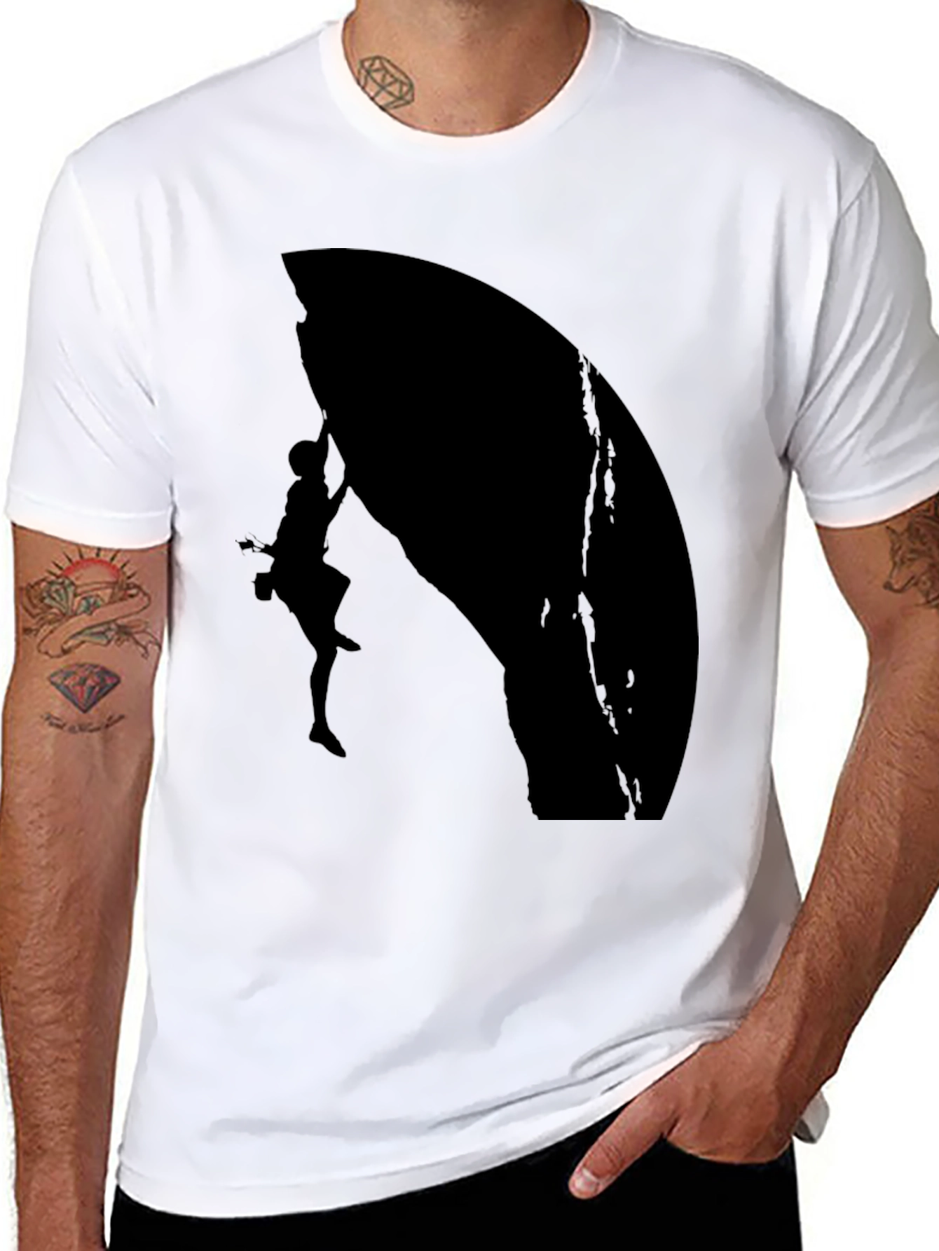 Rock Climbing Silhouette Graphic Tee