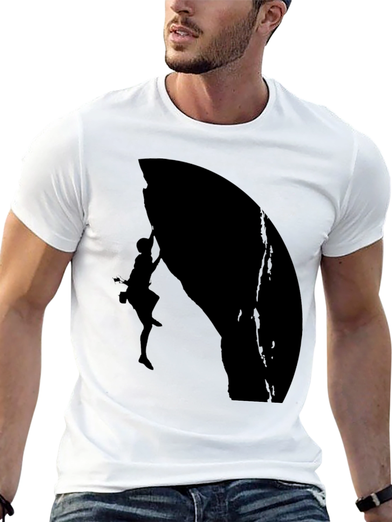 Rock Climbing Silhouette Graphic Tee