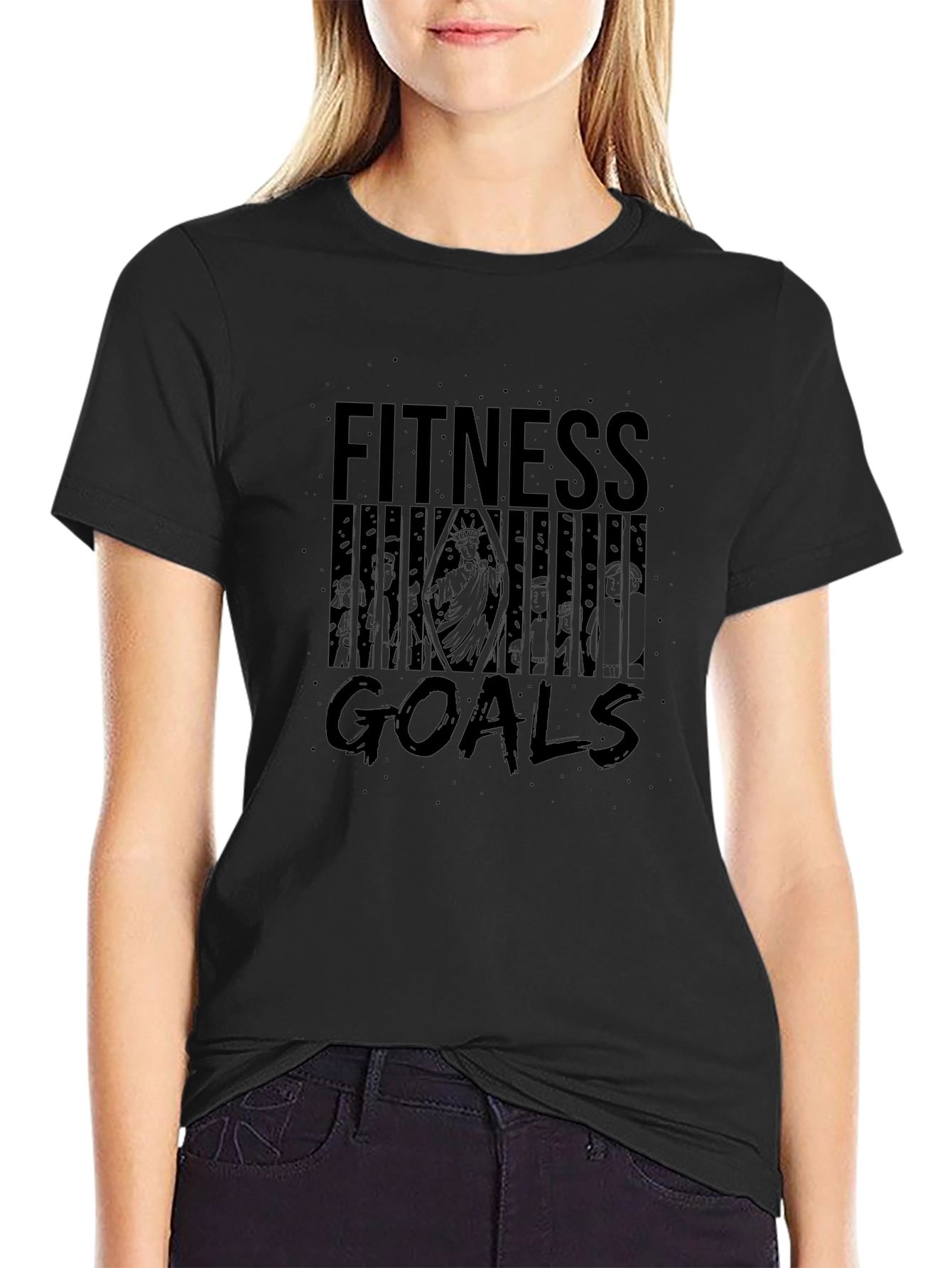 Fitness Goals Graphic Tee - Black