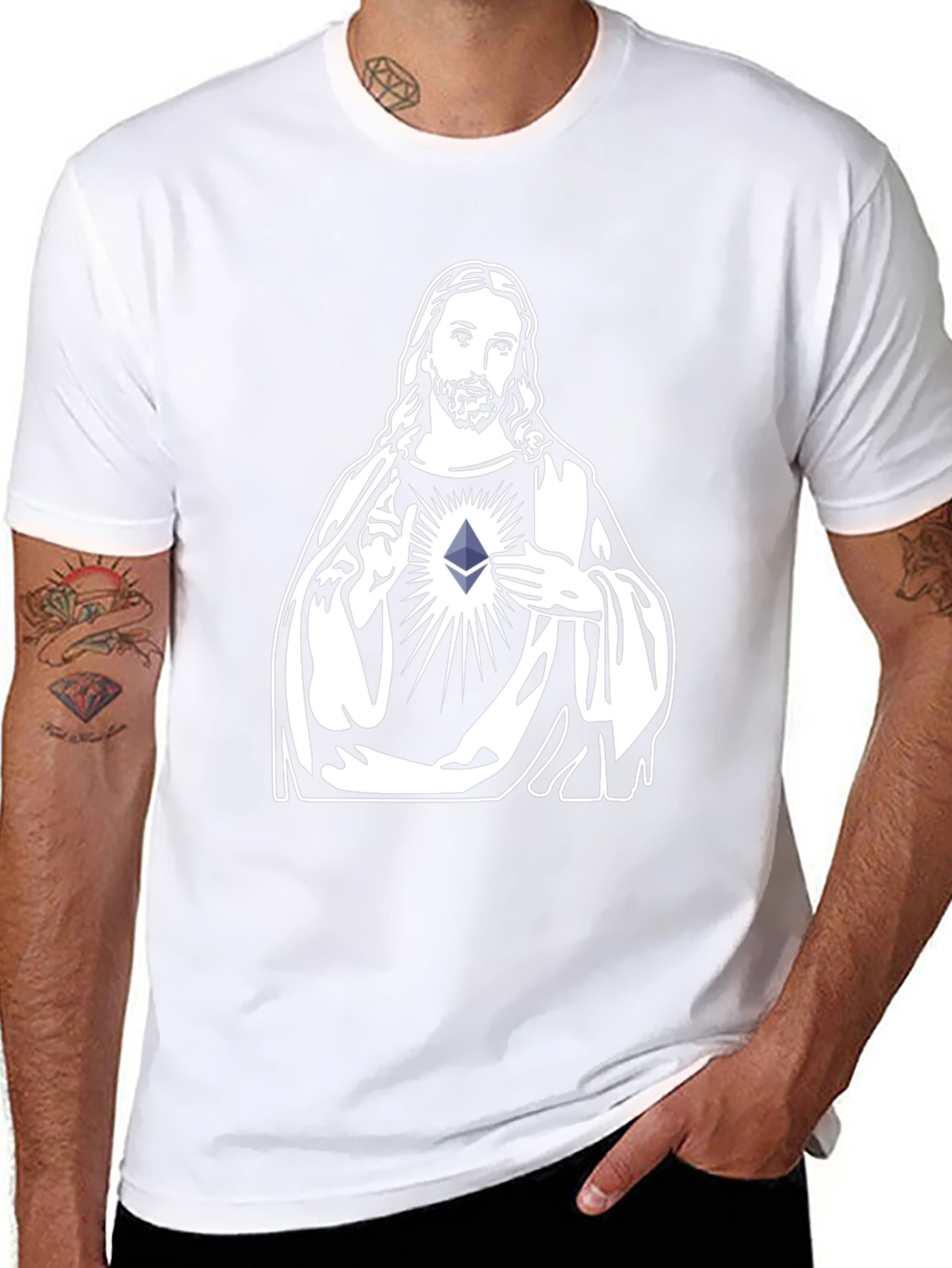 Ethereum Jesus T-Shirt - Crypto Evangelist Style