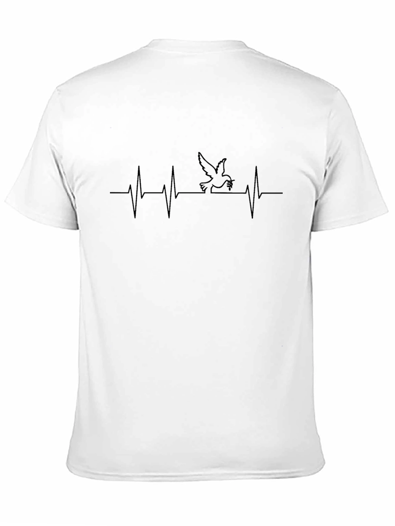 Dove Heartbeat Graphic Black T-Shirt
