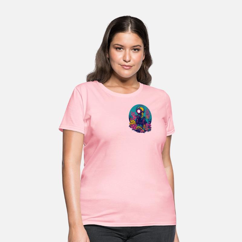 Neon Scuba Diver in Ocean Coral Reef