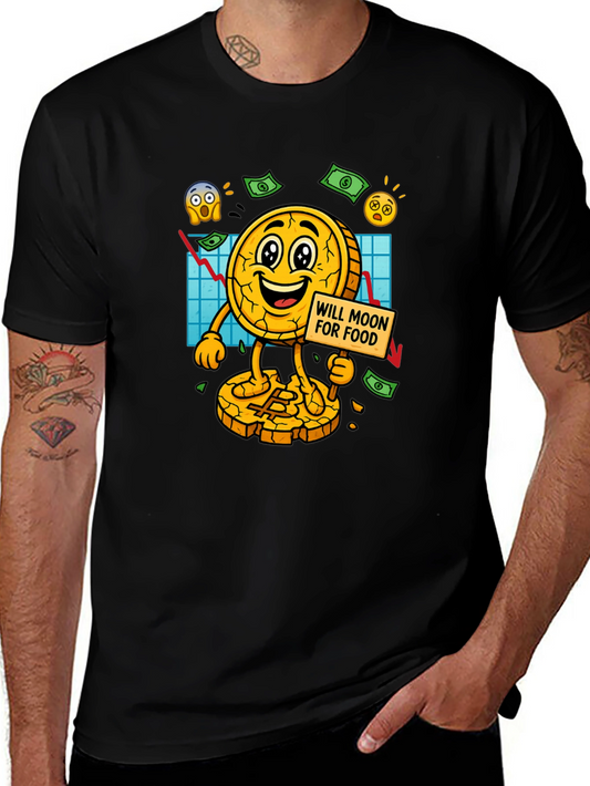 Bitcoin Mooning For Food T-Shirt