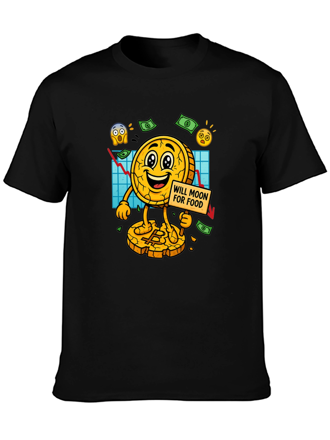 Bitcoin Mooning For Food T-Shirt