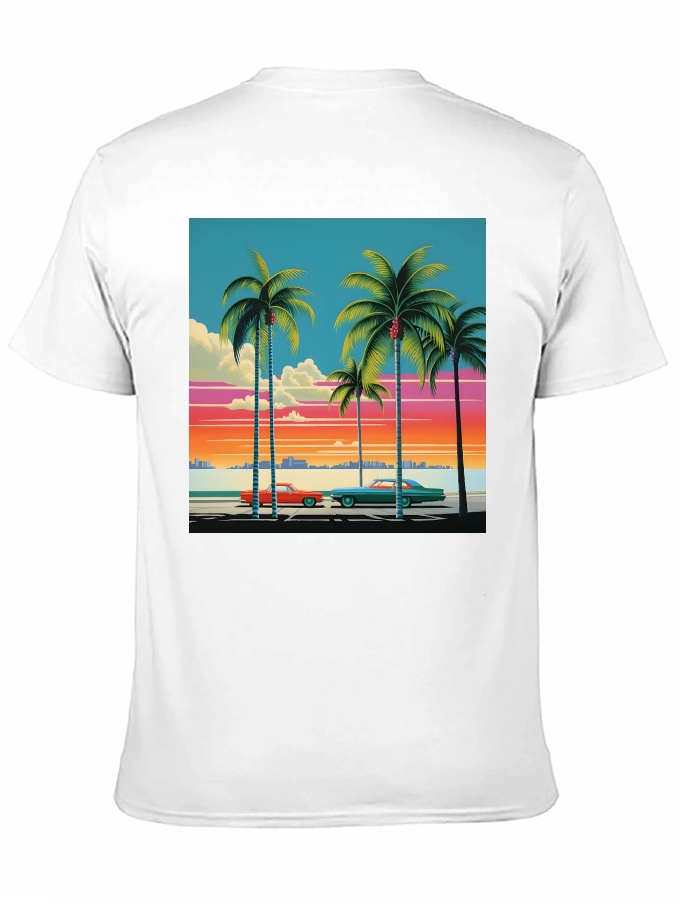 Retro Miami Beach Palm Tree T-Shirt