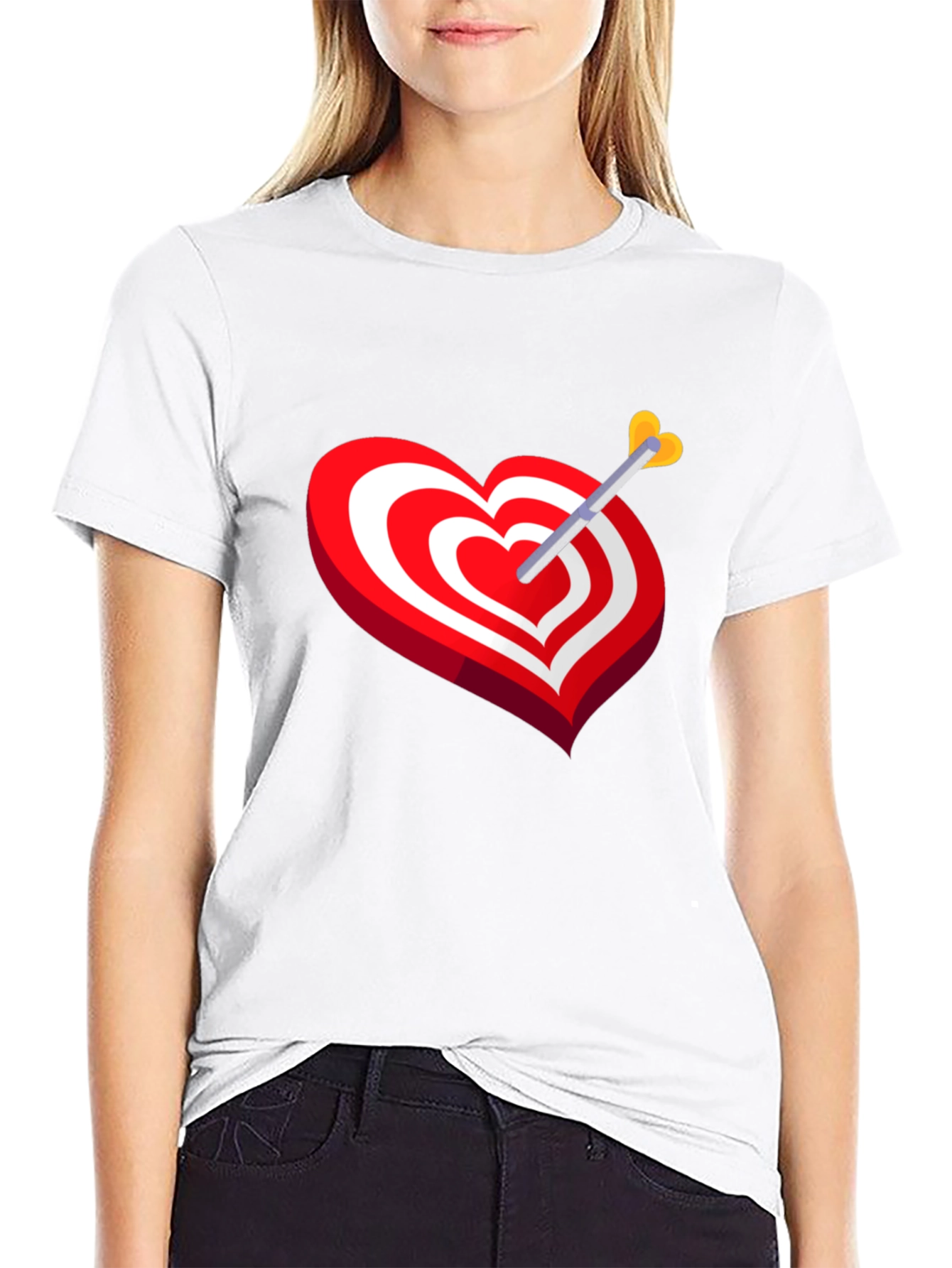 Heart Target Arrow T-Shirt - Cupids Mark