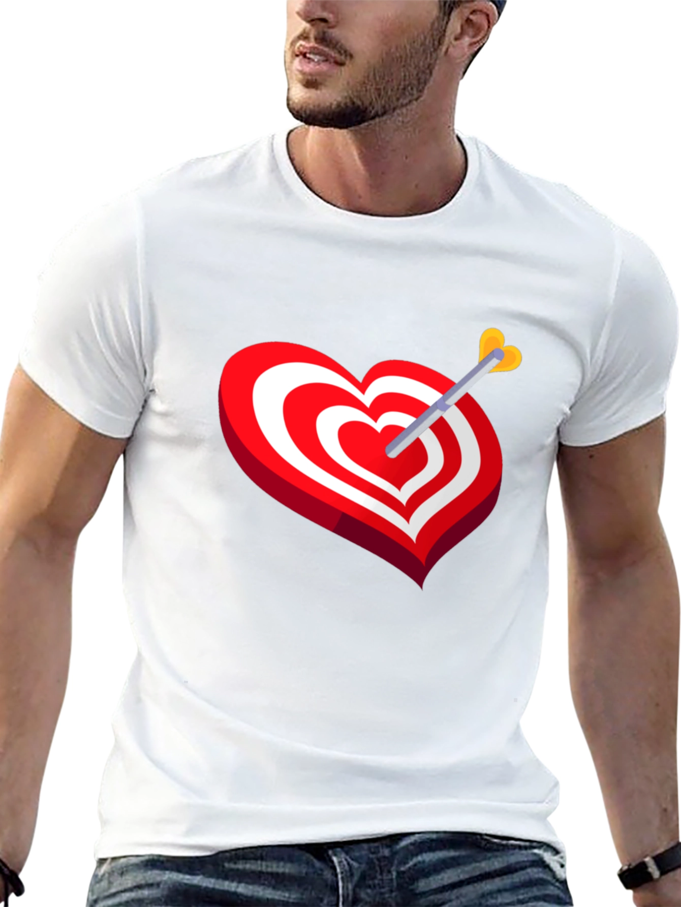Heart Target Arrow T-Shirt - Cupids Mark