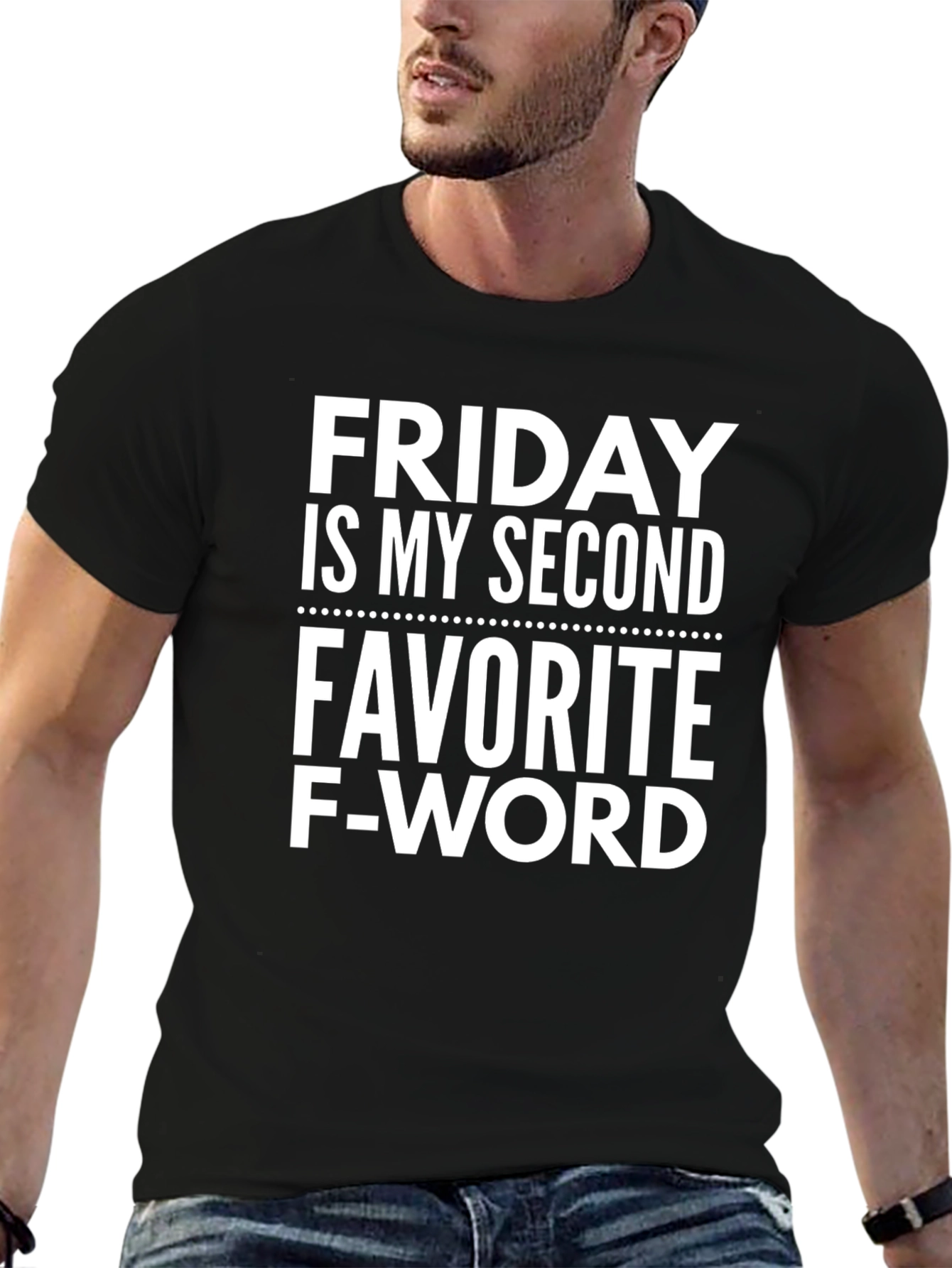 Funny Friday Second Favorite F-Word Black T-Shirt
