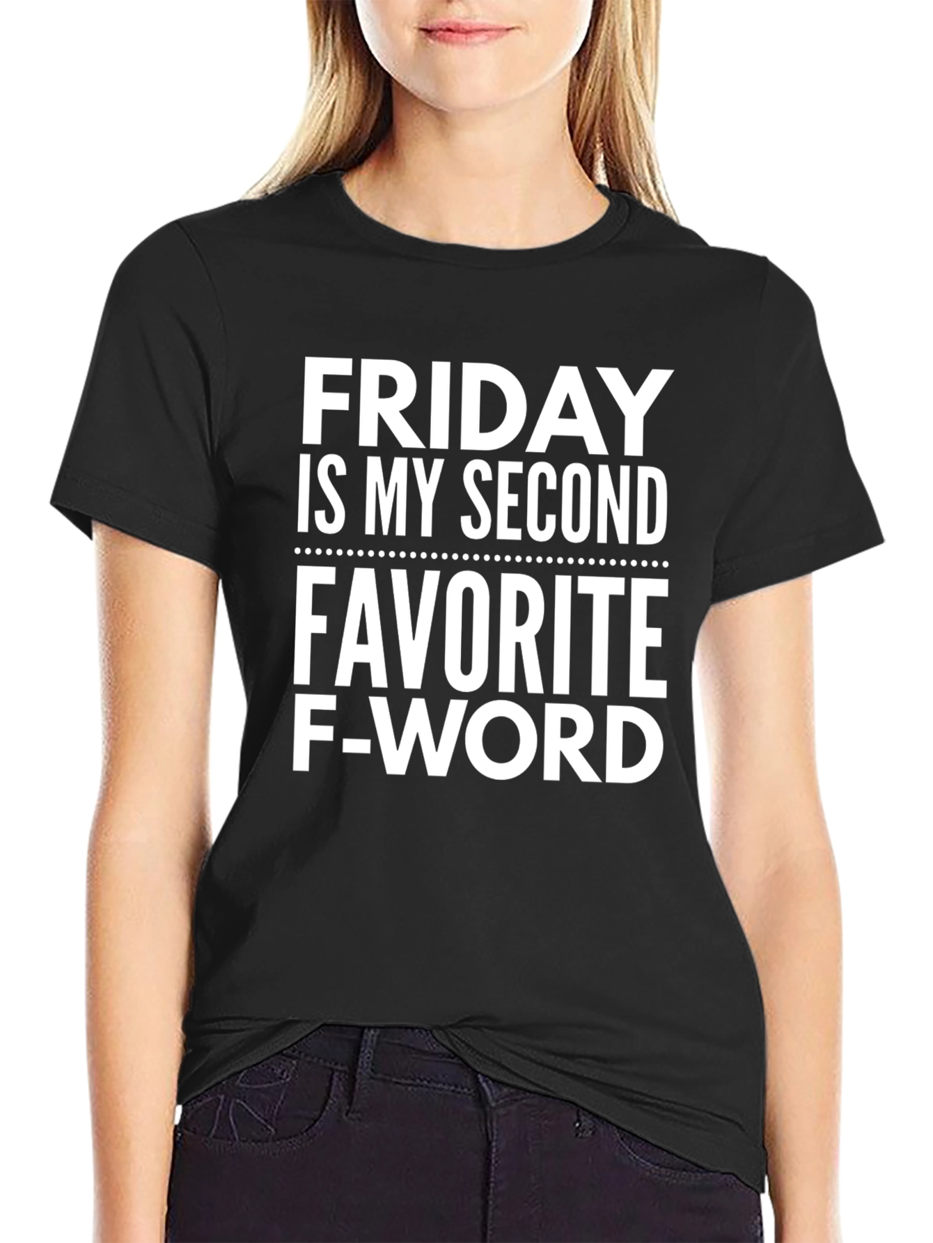 Funny Friday Second Favorite F-Word Black T-Shirt
