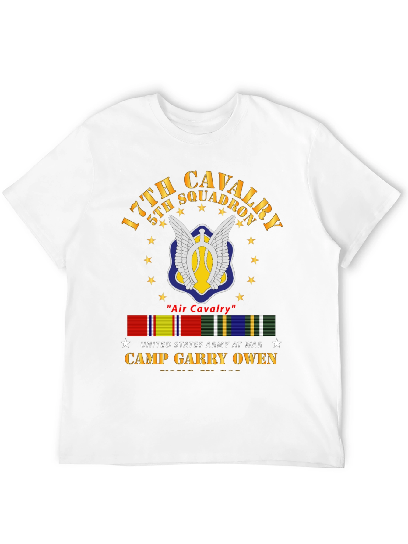 17th Cavalry 5th Squadron Black T-Shirt