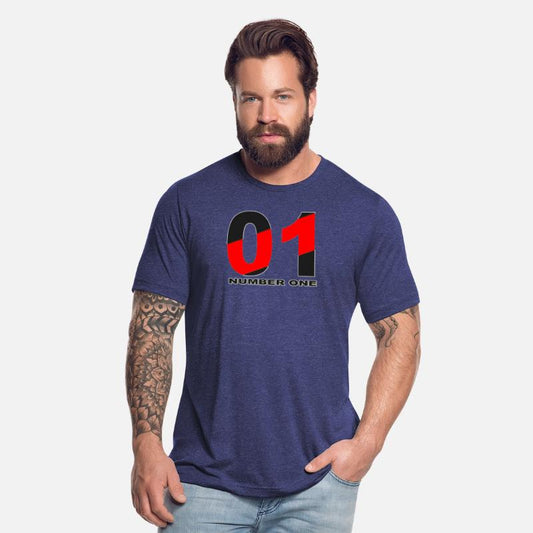 NUMBER 01 BLACK AND RED COLOR