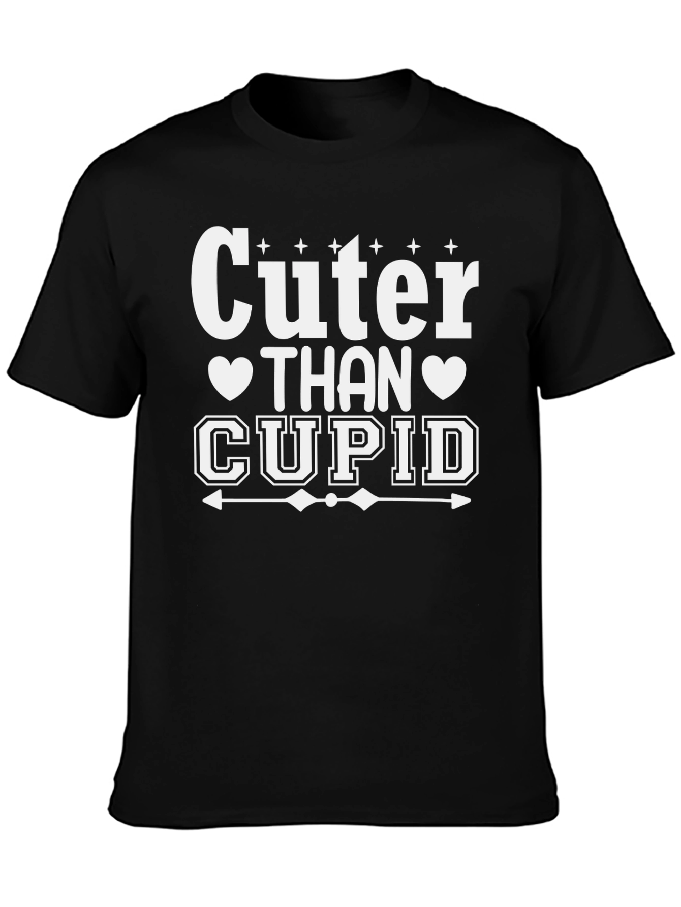 Cuter Than Cupid Black Graphic Tee