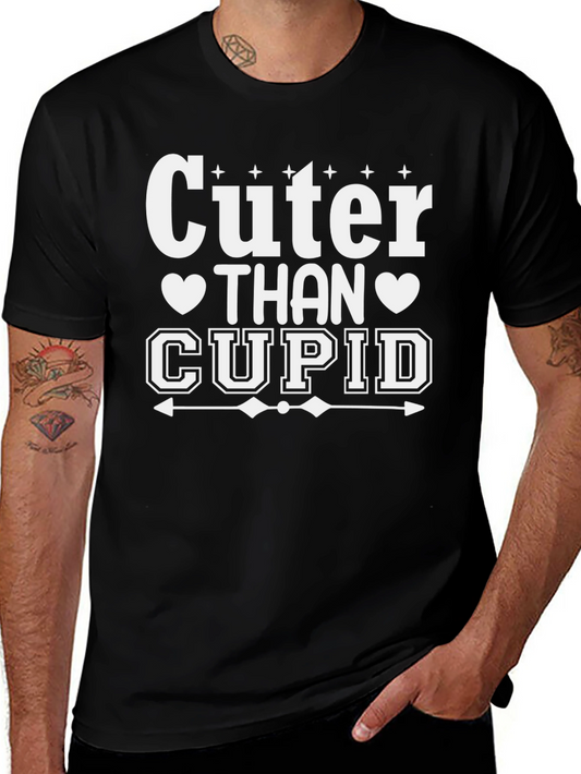 Cuter Than Cupid Black Graphic Tee