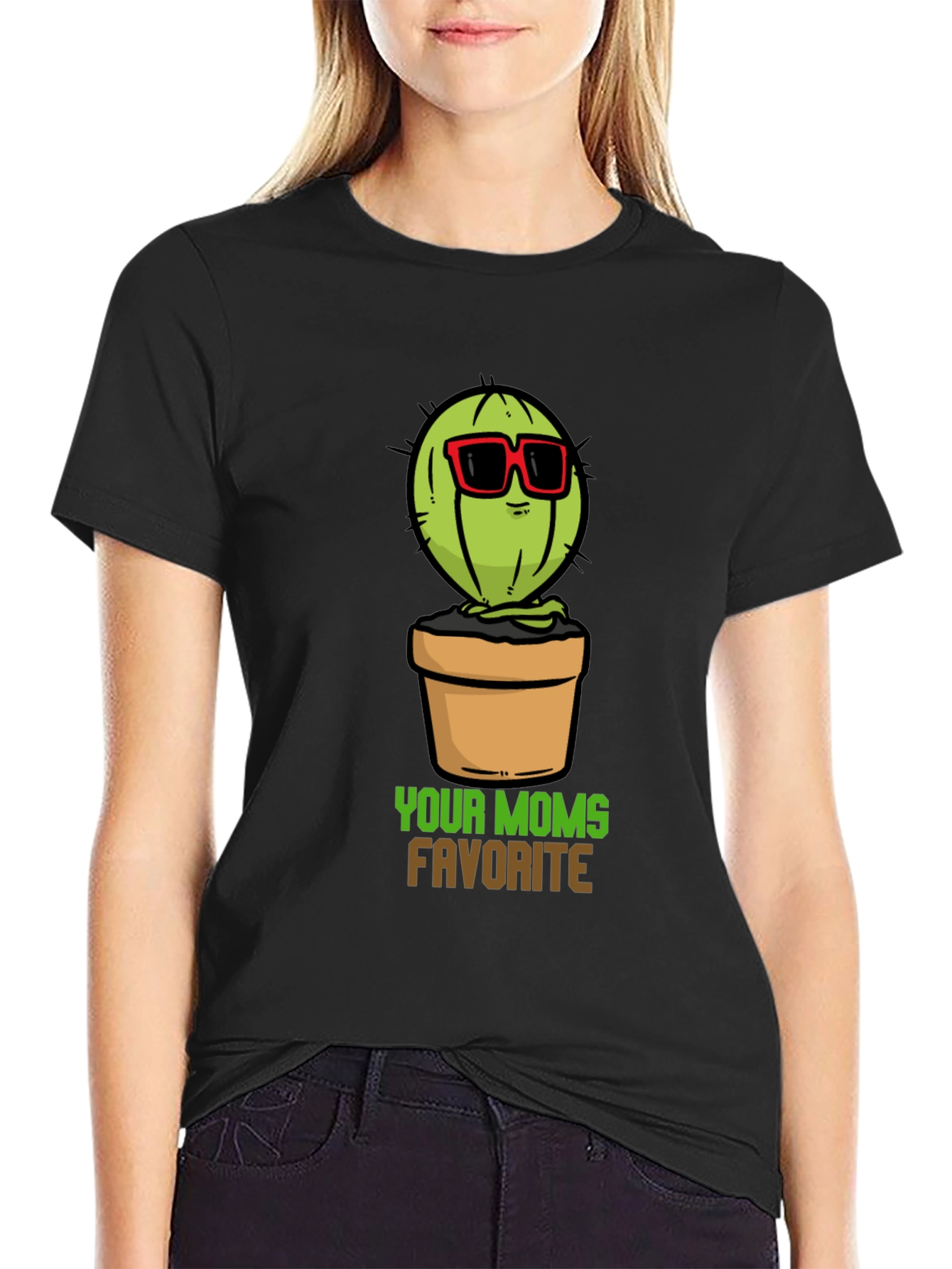 Your Moms Favorite Cactus T-Shirt - Black