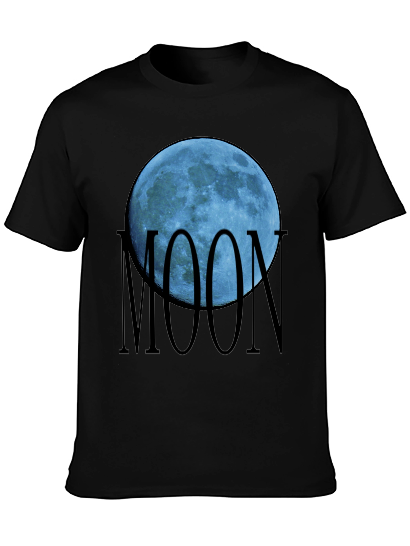 Blue Moon Graphic Black T-Shirt