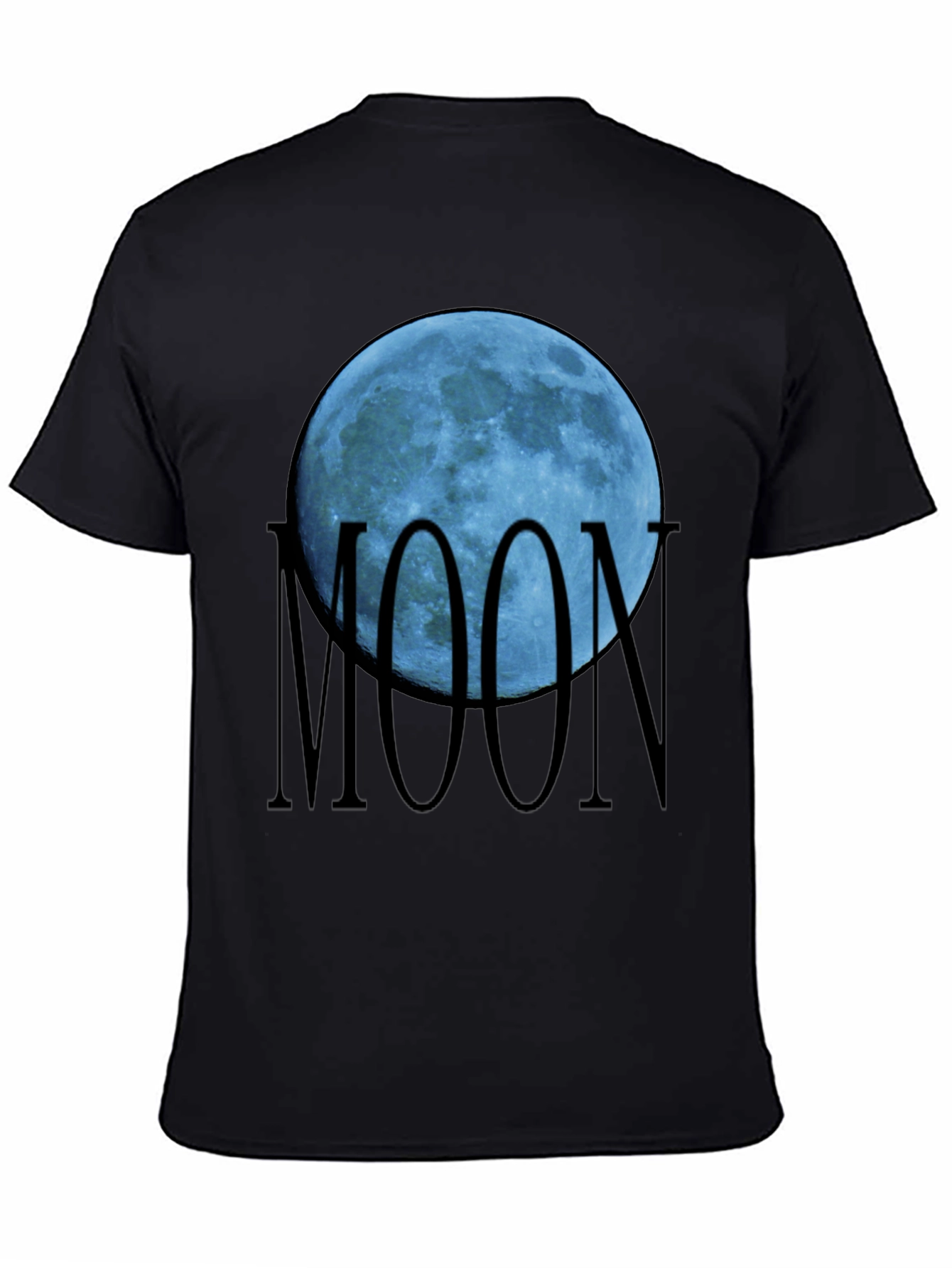 Blue Moon Graphic Black T-Shirt