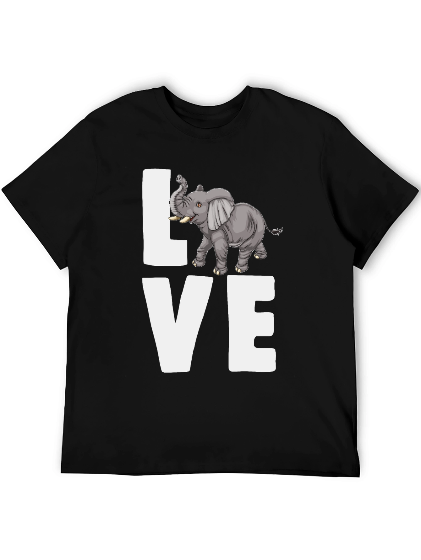 Elephant Love Graphic Tee -  Stylish Animal Lover Shirt