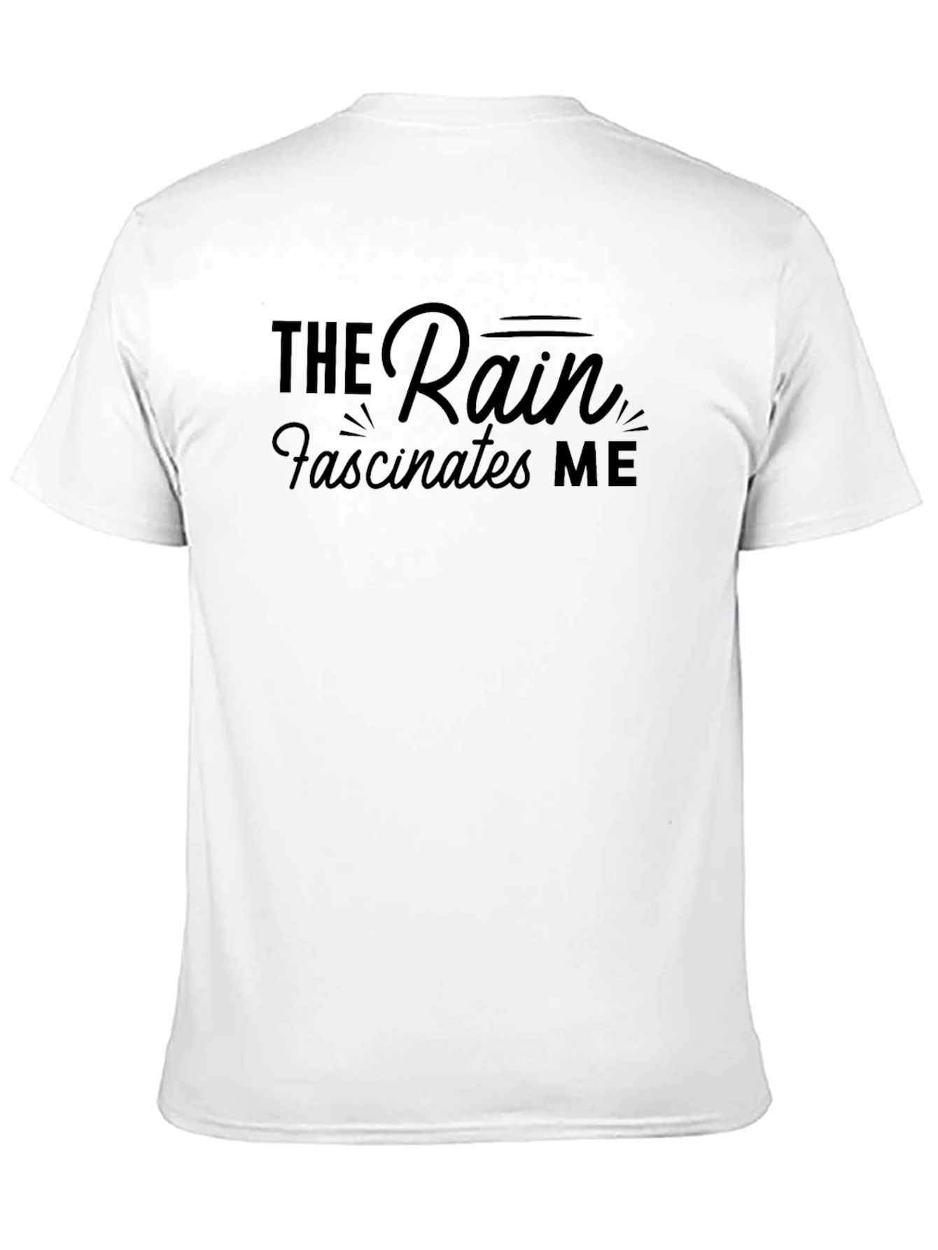 The Rain Fascinates Me Black T-Shirt