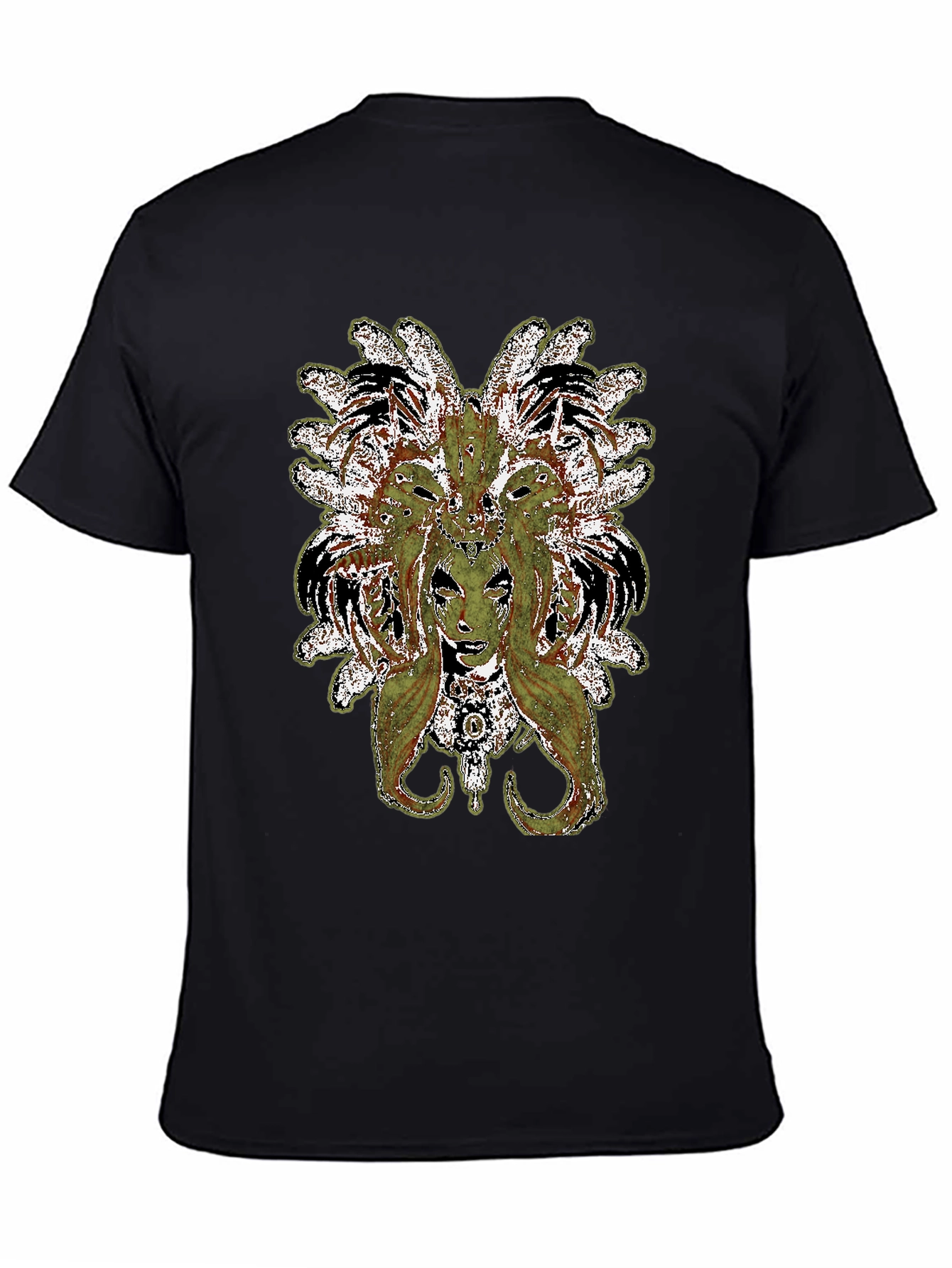 Medusa Graphic Print Black T-Shirt