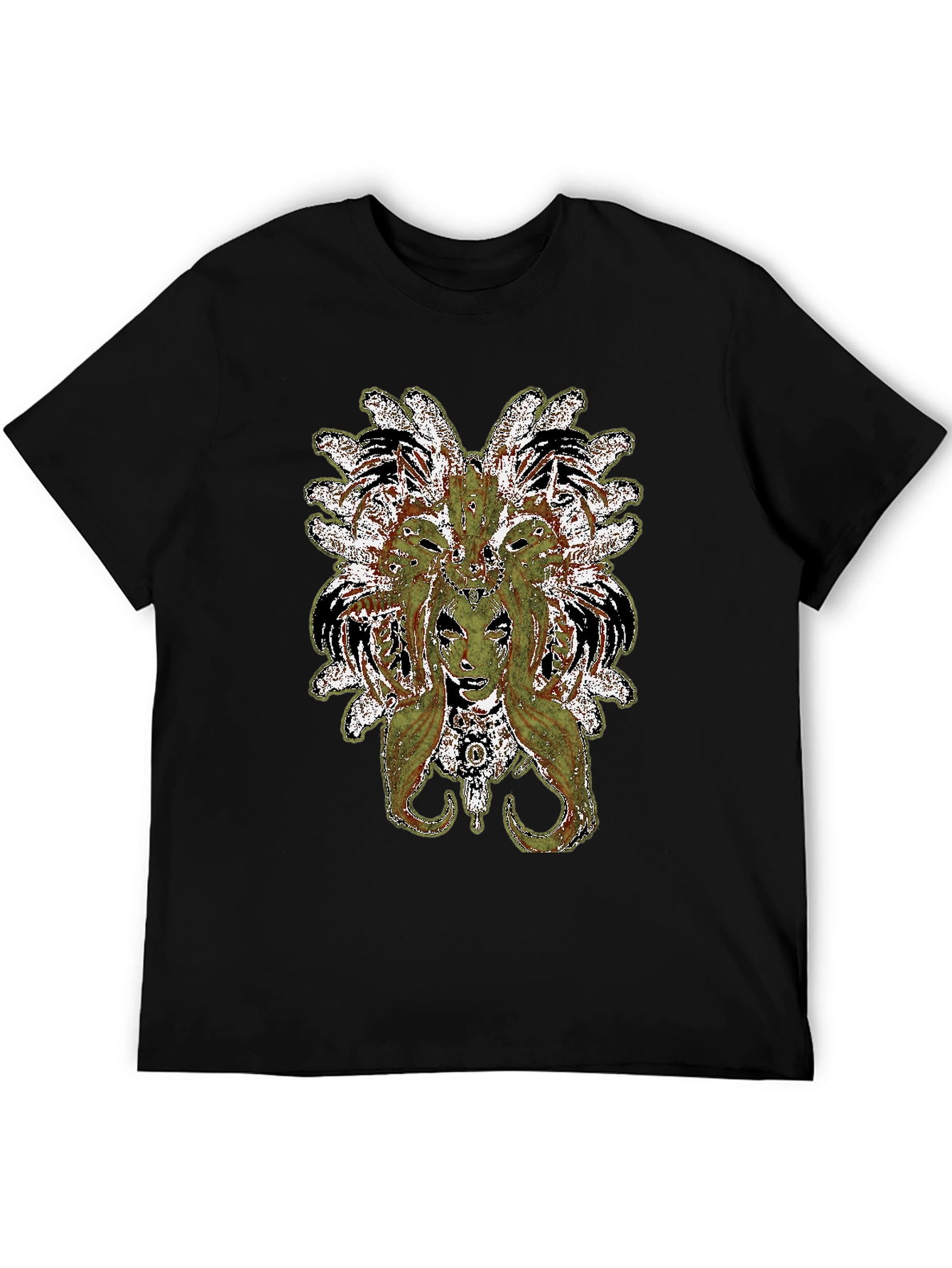 Medusa Graphic Print Black T-Shirt
